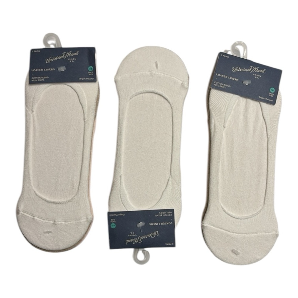 Universal Thread Cotton Blend Loafer Liners 3 Pack Bundle of 3 - Picture 2 of 12